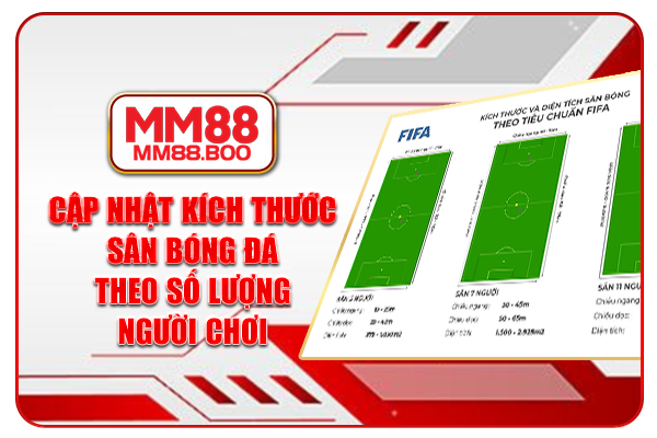 Cập nhật kích thước sân bóng đá theo số lượng người chơi